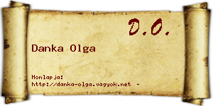 Danka Olga névjegykártya